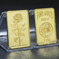 Commemorative Coin Saudi Coin Rose Gold Bar Commemorative Coin 8.4
