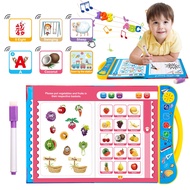 Qizebaby Kids ABC Sound Book, Interactive Electronic Learning Talking Books for Toddlers with Drawin