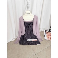 Lianstore - floral dress + cardigan set Qc (6671)