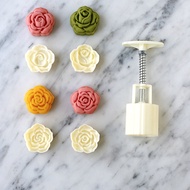 Mold Kẹo Đậu Xanh Ép Tay AMAGOUR Hoa Hồng Dã Man Baking Ice Skin Kẹo Tráng Miệng Nướng 3D Mould Loại