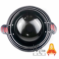 HITAM Black Wok Enamel Frying Pan Wok 32 34 36 38 40 cm