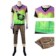 キ Game VALORANT Gekko Cosplay Costume Green T-Shirt Pants Bag Outfits Full Set Halloween Carnival