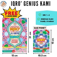 IQRO GENIUS KAMI - Buku Iqra 1 6 Set Lengkap - Kanak Kanak - Iqra Jawi - Muqaddam - Al Quran -Digita