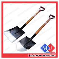 Heavy-duty Shovel With Wooden Handle Skop Tanah Gardening Spade Shovel Cangkuk Cangkul Skop Pasir He