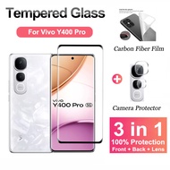 Tempered Glass Vivo Y400 Pro Curved Screen Protector for Vivo Y400 Pro Y300 Pro Plus Back Film Camer