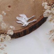 Silver thai Jewelry จี้้เงินแท้ 925 ห่านบิน - เงินสเตอร์ลิง 925 Sterling Silver Flying Geese Pendant