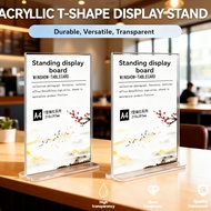 Arcylic A6 T-Shape A4 Stand Display Card Holder Stand