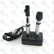 Rechargeable Desktop Ophthalmoscope and Retinoscope Set Halogen Bulb | 5 Apertures Many Certificated