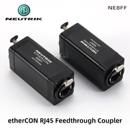 Neutrik NE8FF อีเทอร์คอนตัวต่อป้อน RJ45สำหรับสายเคเบิลพ่วงวินาทีสายเคเบิลเครือข่ายสายเคเบิลพ่วงคอนเน