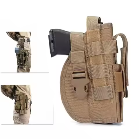 Tactical Molle Gun Holster for G17 19 M9 SIG Waist Belt Pistol Case Universal Hunting Accessories