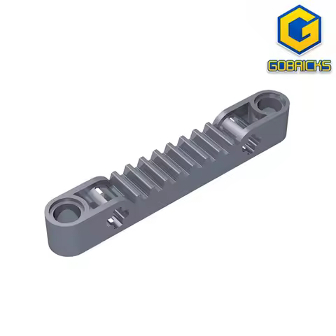 Gobricks GDS-1007 Technical, Gear Rack 1 x 7 with Axle and Pin Holes compatible 87761 pieces of chil