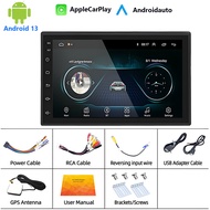 🚀จัดส่งใน2วัน🚀(4+32G+with carplay) 7/9/10 นิ้ว 2din วิทยุติดรถยนต์ Android 13 รถวิทยุเครื่องเล่นมัลต