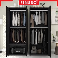 FINSSO Multifunctional 2 Door Wardrobe Cupboard Storage Cabinet Almari Baju Almari (Build according 