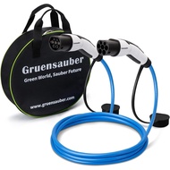 Gruensauber Type 2 to Type 2 EV charging cable, 32 Amp, Single Phase, 7.2kw, 5M Mode 3 EV Charger Ca