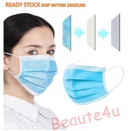 READY STOCK 50pcs 3 Ply Face Masks Disposable 3 Layers Mask anti-virus non surgical medical 3 ply Ma