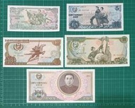 保真堂WC03 朝鮮1978年第二版紙鈔1+5+10+50元+100紙鈔 共5張 全新無折 低價外鈔 外國鈔票 多網同售