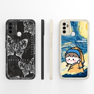 Casing For OPPO A53 A53S Case Fashion Aesthetic Soft Smooth Advanced Liquid Silicone Phone Back Cove