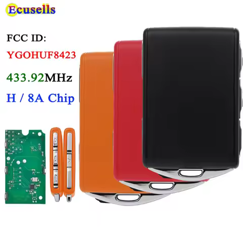Ecusells Smart Remote Key Fob FSK 433.92MHz 8A / H Chip for Volvo S90 V60 V90 XC40 XC60 XC90 FCC ID: