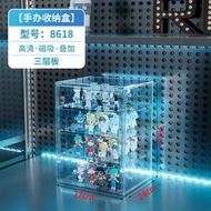 A84P (竪款 | 4層）壓克力手辦盒 家用盲盒收納展示架 小公仔收納盒 壓克力手辦防塵透明展示盒  泡泡瑪特玩偶 收納盒
