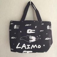 【懶熊部屋】（日本限定）LAIMO JAPAN 日本正版 Cherng 馬來貘 游泳款 棉質 提袋 午餐袋