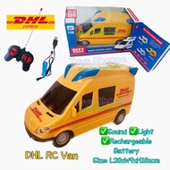 Remote Control Cargo Courier Lorry DHL Van with Light and Sound RC TRUCK RC Van RC DHL Ready Stock M
