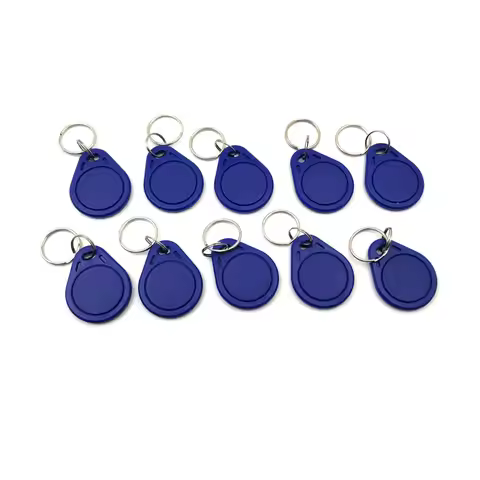 10pcs 13.56MHz IC M1 1K S50 Keyfobs Tags Access Control RFID Key Card for Hikvision Villa Outdoor St