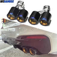 1 Pair Carbon Fibre Exhaust Tip For BMW G30 G31 525i 528i 530i 530i Upgrade M5 Quad Exhaust Tailpipe