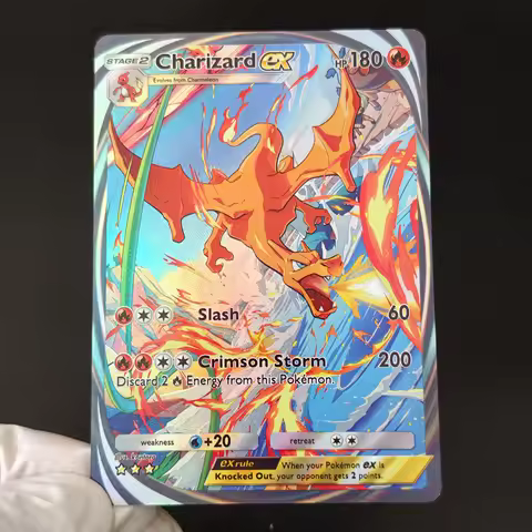 DIY PTCG Pocket SAR Charizard ex Card English Pokemon Mewtwo EX Palkia Giratina Eevee Colorful Flash