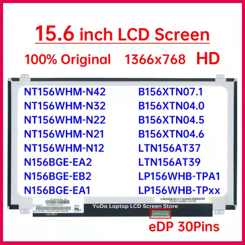 15.6" LCD Screen NT156WHM-N42 N32 N22 N21 N12 B156XTN07.1 04.0 04.5 04.6 N156BGE-EA2 EB2 LTN156AT39