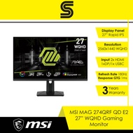 MSI MAG 274QRF-QD E2 Gaming Monitor -  27"/IPS/QHD/180Hz/1ms/Height Adjustment/DP,HDMI,TYPEC/3Y