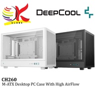 DEEPCOOL CH260 M-ATX DESKTOP PC CASE / CASING WITH HIGH AIRFLOW / TEMPERED GLASS SIDE PANEL - MATX -