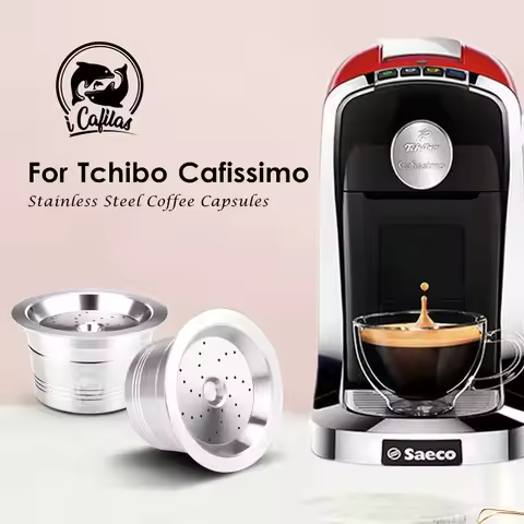 For Caffitaly Tchibo Cafissimo ALDI Expressi Refillable K-fee Coffee Capsule Pod Filters Stainless S