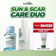 VERBLE Sun & Scar Care Duo Verble Serum Pitted Scar + Verble Rice Milk SunScreen Combo