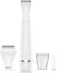 US007脱毛03 Bikini Trimmer, Funstant Electric Razor for Women with Comb, Cordless Safe Hair Trimmer Fl