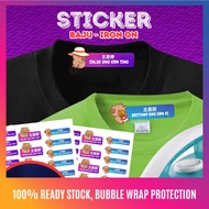 NEW DESIGN Sticker Label Baju & Iron On Label, Pelekat Nama Baju,Nama Baju Sekolah,Sticker Iron On 6