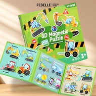 LIVESTAR Montessori Magnetic Jigsaw Puzzles For Kids 3-8 Axolotl Dinosaur Educational Table Game Toy