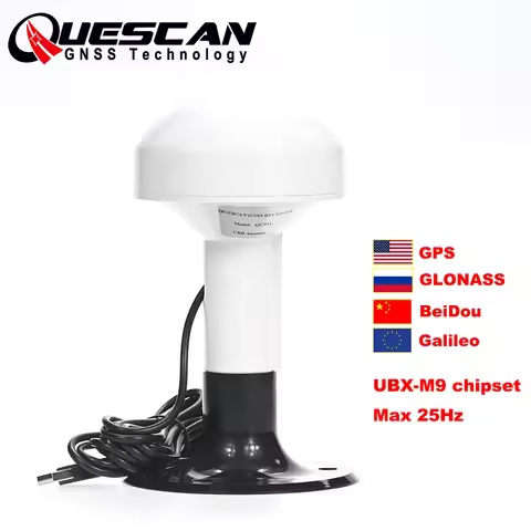 QUESCAN Sub-meter M9 NEO-M9N USB GPS GNSS Receiver NMEA 0183 Marine USB GPS Galileo BeiDou GLONASS Q
