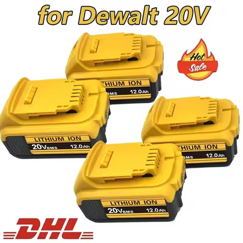 New For DeWalt 20V 3Ah12Ah 18Ah MAX Li-ion Battery Replacement Batter DCB206 DCB205 DCB200 DCF887 DC