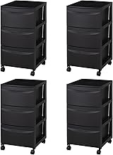 Heiwa Industry Roocent 363 Chest, 3 Tiers, With Wheels, Load Capacity (per Tier) Approx. 6.6 lbs (3