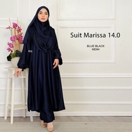 Muslimah Suit MARISSA 14.0 - Jubah Seluar Umrah Haji Wanita Hitam Putih dark purple dark Blue Nursin