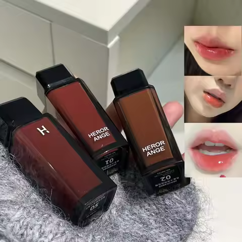 Herorange Ice Night Mirror Lip Gloss High Shine Glossy Finish Cool Toned Shade Long Lasting Hydratin