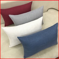 [READY STOCK] PKK pillow sofa cushion pillow case rectangular pillow thick linen solid pillow office
