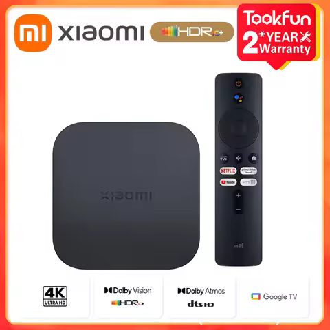 NEW Global Version Mi TV Box S2nd Gen Iptv 4K Ultra HDR10+ Google TV DTS 360° Bluetooth & IR Remote 