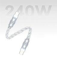 CH* Fast Speed Type C Braided Data Cable Featuring Eight Cored Silver Plated Copper for Fast Data Tr