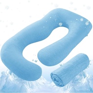 Sasttie Cooling Pregnancy Pillow Cover, 57-inch U Shaped Pregnancy Pillow Case, Fits 55 to 57 Inch M