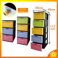 [OneHome] Plastic Drawer Storage Cabinet Cloth Organizer Kabinet Rak Laci Almari Simpan Baju Lipat K