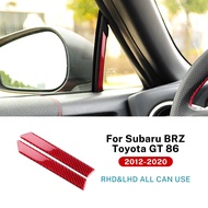 AIRSPEED Carbon Fiber For Toyota GT86 Subaru BRZ 2012-2020 Car Door A-pillar Trim Strip Protective S