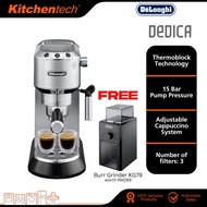 DeLonghi EC685.M Dedica Manual Pump Driven Coffee Machine Espresso Maker Silver - EC685M