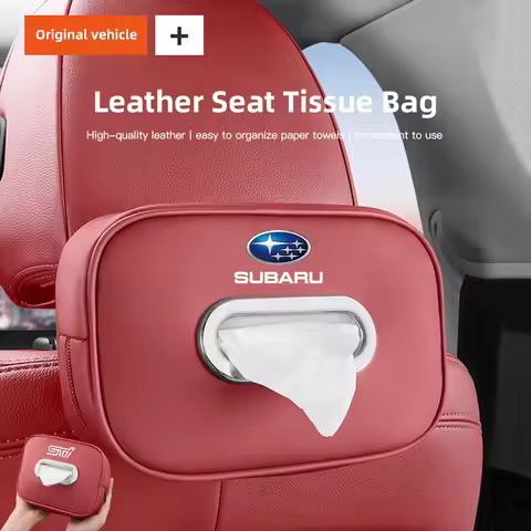 High-capacity Car Interior Tissue Box Kleenex Storage Bag Accessories For Subaru STI Forester Imprez