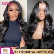 8-34 Inch 200% Density Body Wave Lace Frontal Wigs 13X4 Easy-To-Wear Real Hair Lace Closure Wigs - B